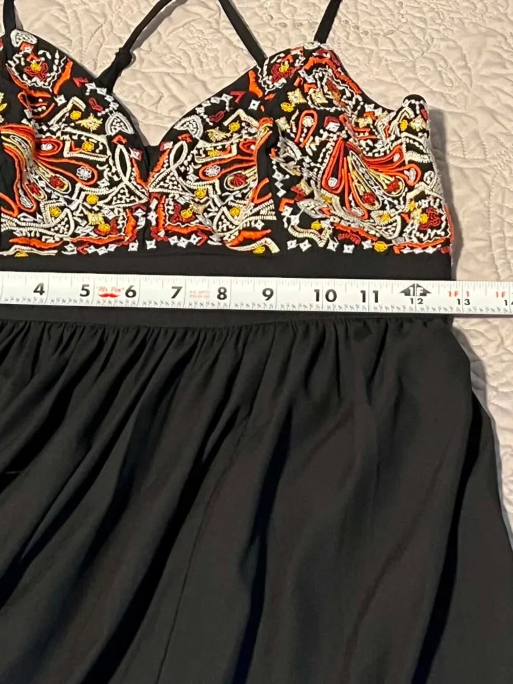 Abercrombie & Fitch Maxi Dress Spaghetti Straps Embroidered Size S